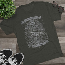 Load image into Gallery viewer, SP MEDIA x SPEAR TALK Shoot to Protect Unisex Tri-Blend Crew Tee
