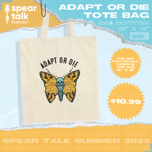 Load image into Gallery viewer, Adapt Or Die Cotton Canvas Tote Bag
