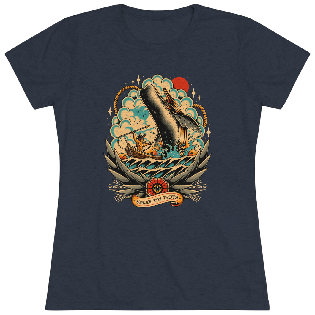 Spear The Truth (Whale) Women's Triblend Tee